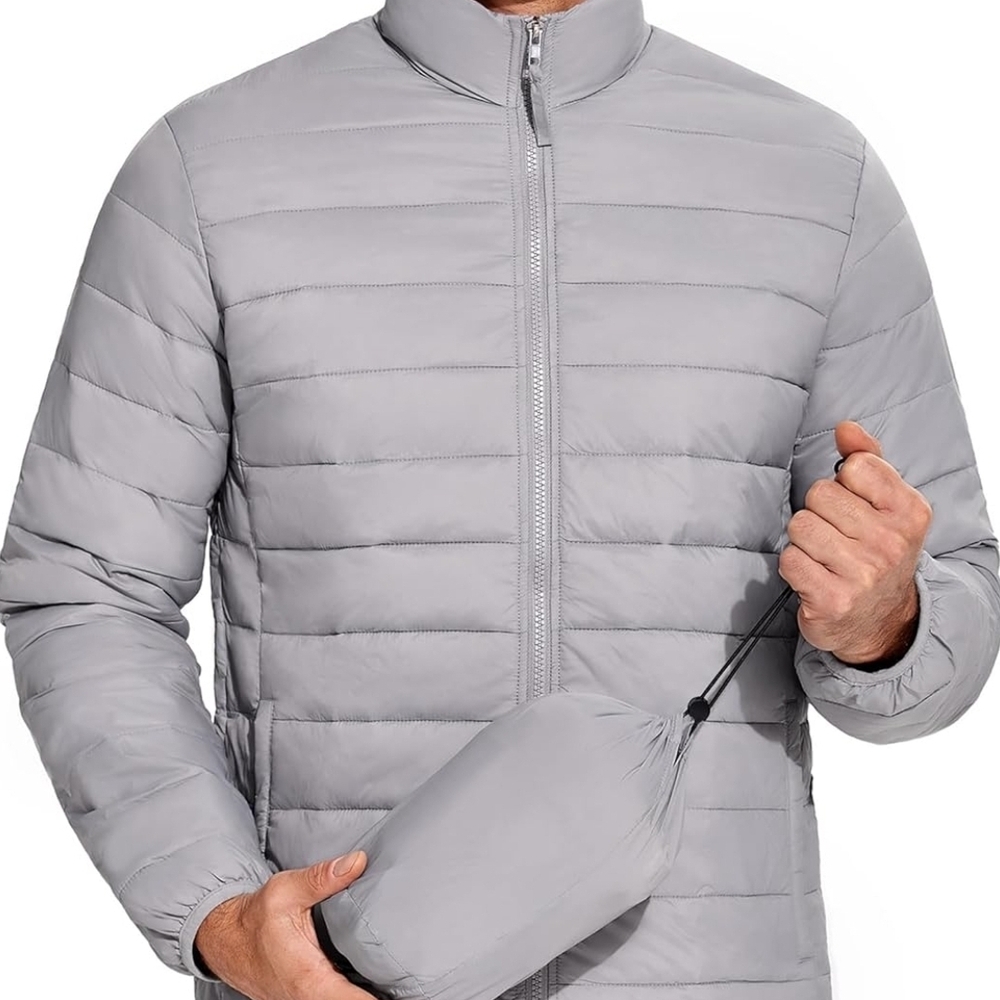 Men's Light Gray Puffer Jacket